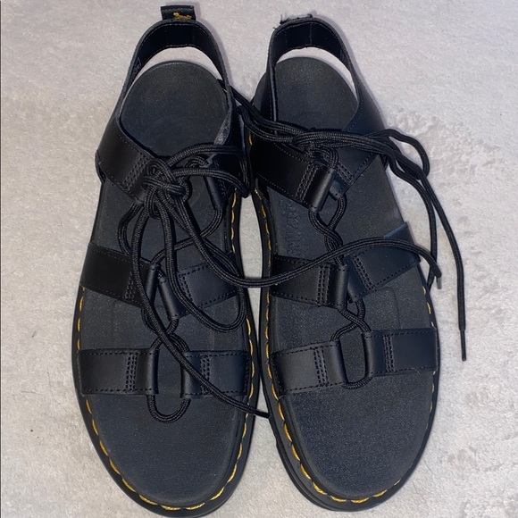 Doc Martens Nartilla black Platform Lace Up Sandal Sz 10 - Picture 4 of 13
